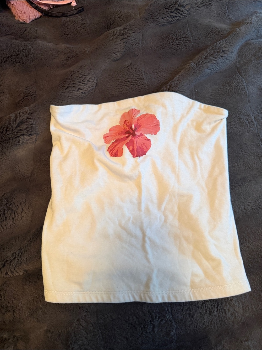 wild fable White Tube Skirt with Coral Pink Floral Detail